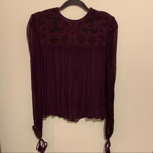 Free people sheer long sleeve